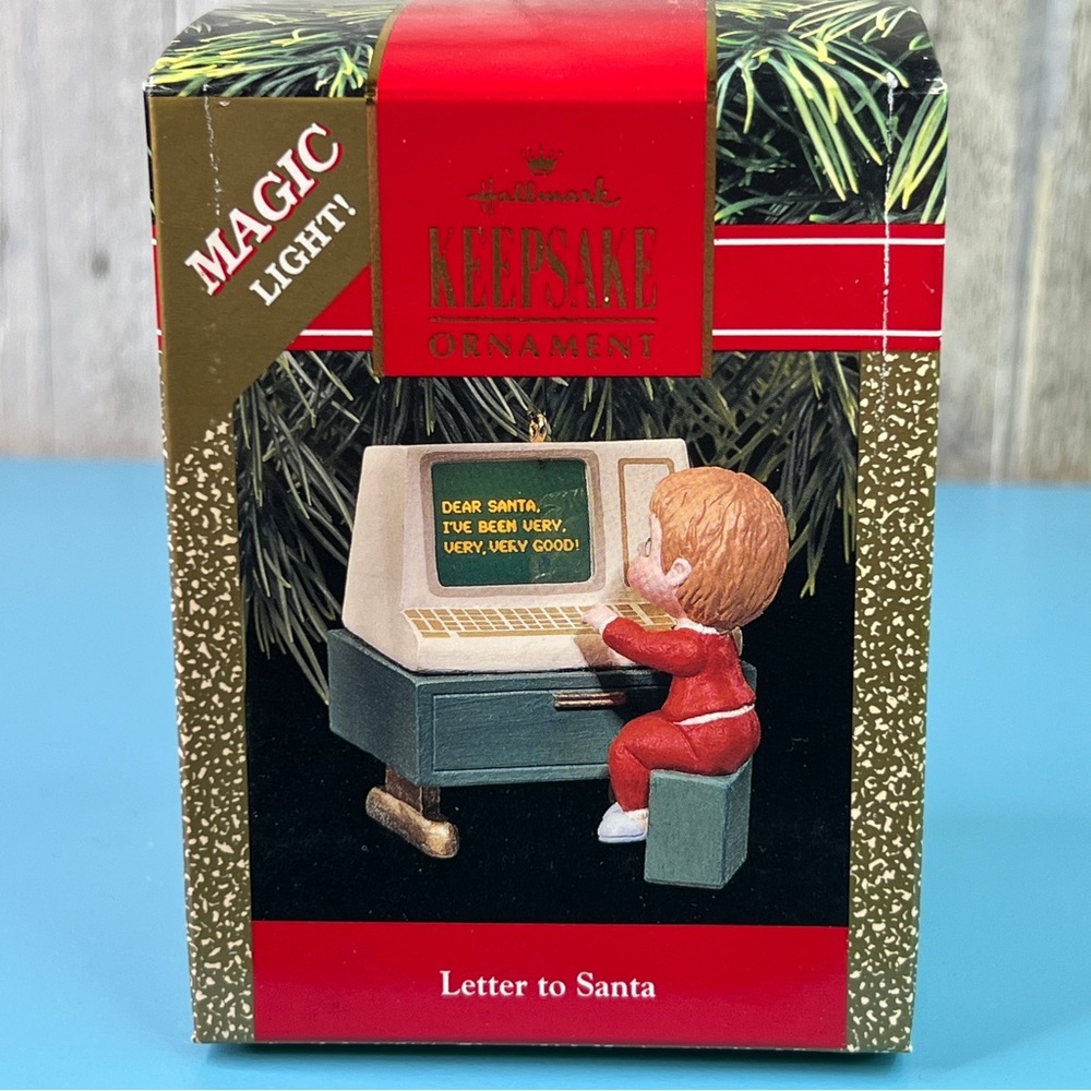Hallmark Keepsake Ornament Magic Light Letter Ti Santa Handcrafted